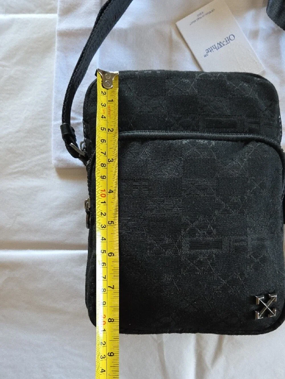 Off-White Zip tie Black Logo Messenger Bag